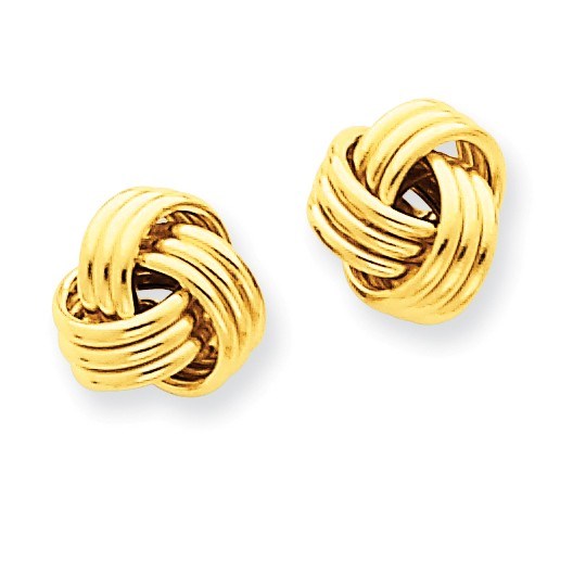 14k Polished Triple Knot Post Earrings 14k Polished Triple Knot Post Earrings